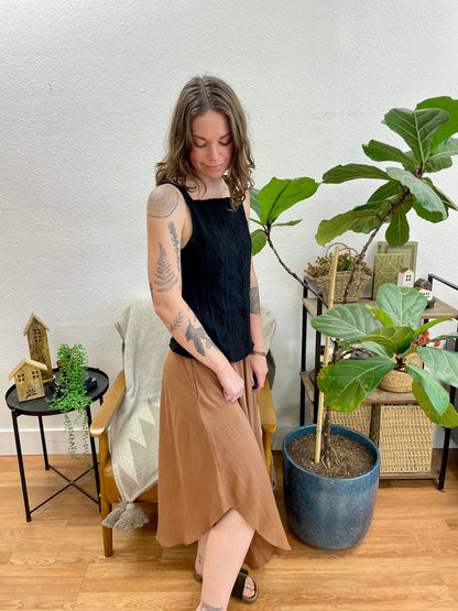 Amber Smocked Midi Skirt