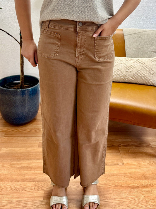 Tiramisu Super High Rise Wide Crop Jeans