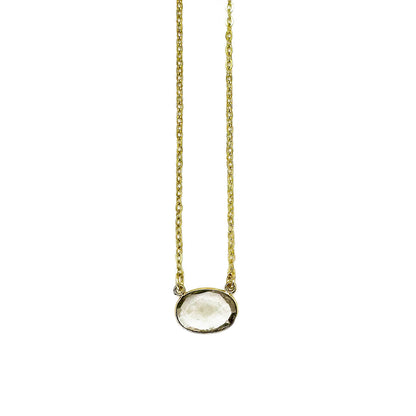 Gold Plated Necklace- Quartz