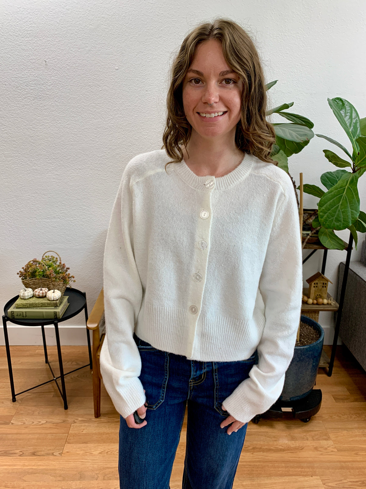 Ivory Essential Cardigan