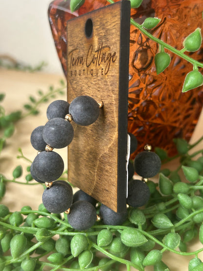 Acrylic Ball Hoop Earrings