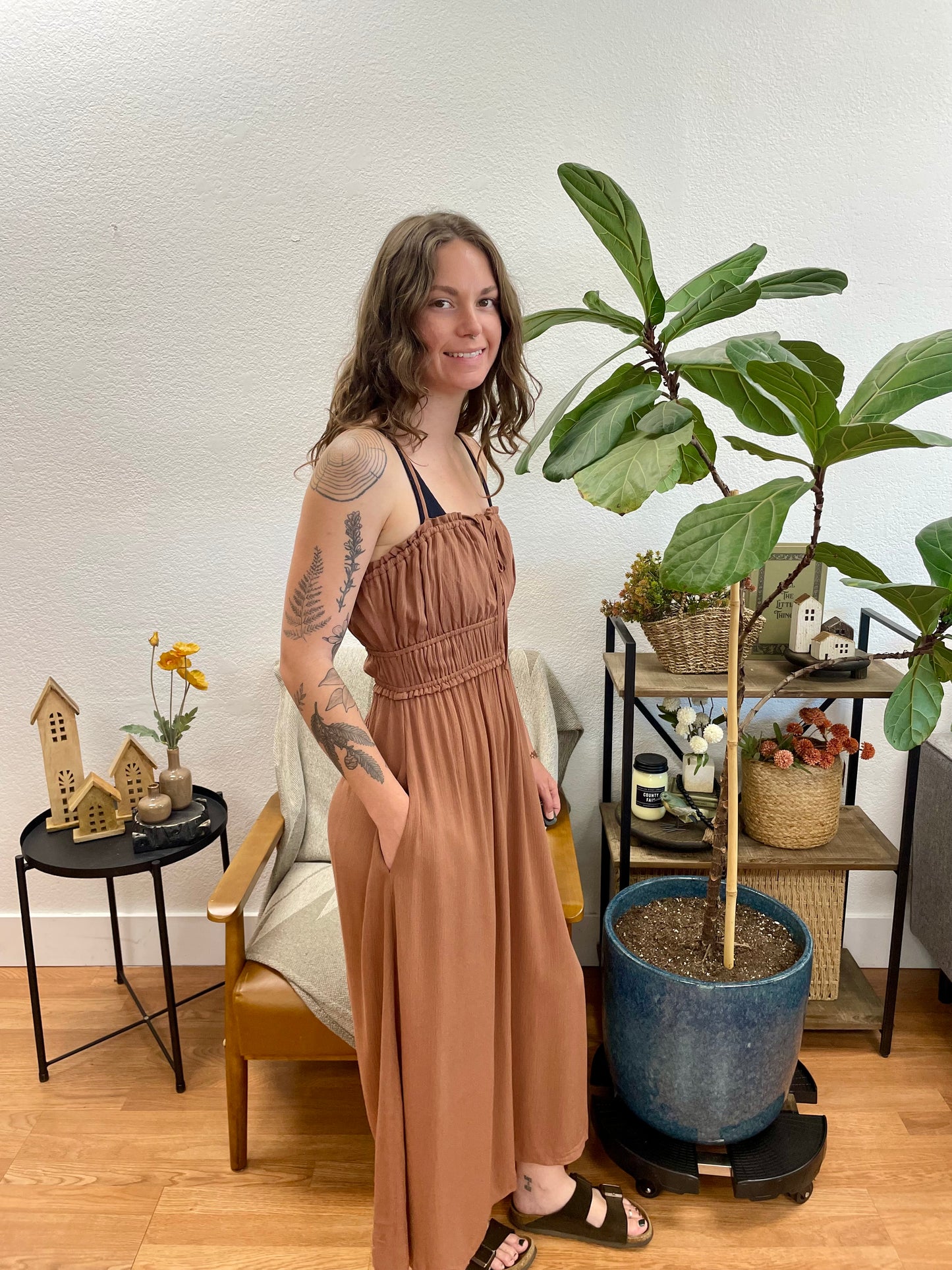 Nutshell Smocked Maxi Dress