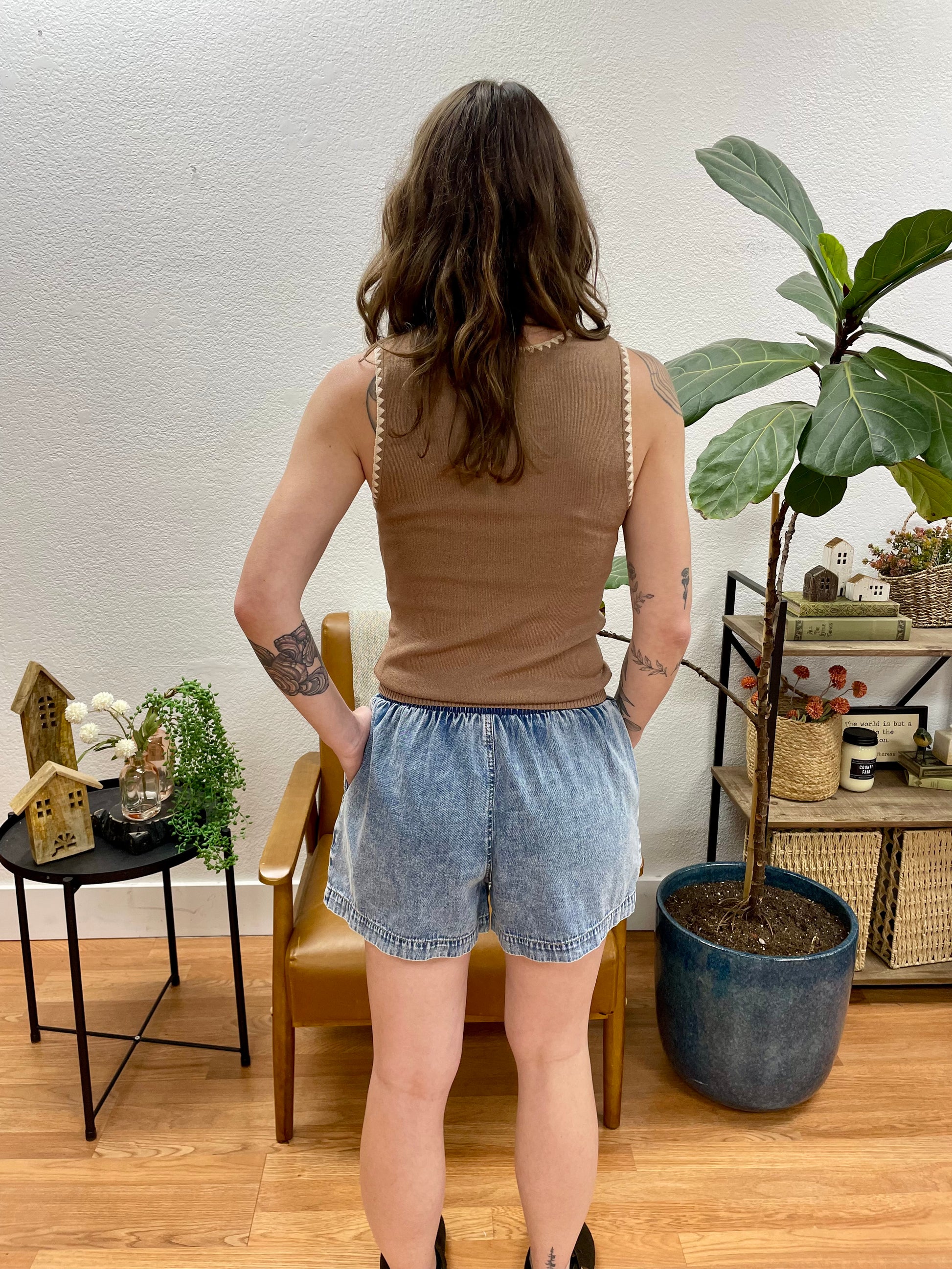 Denim Soft Wash Shorts - Terra Cottage
