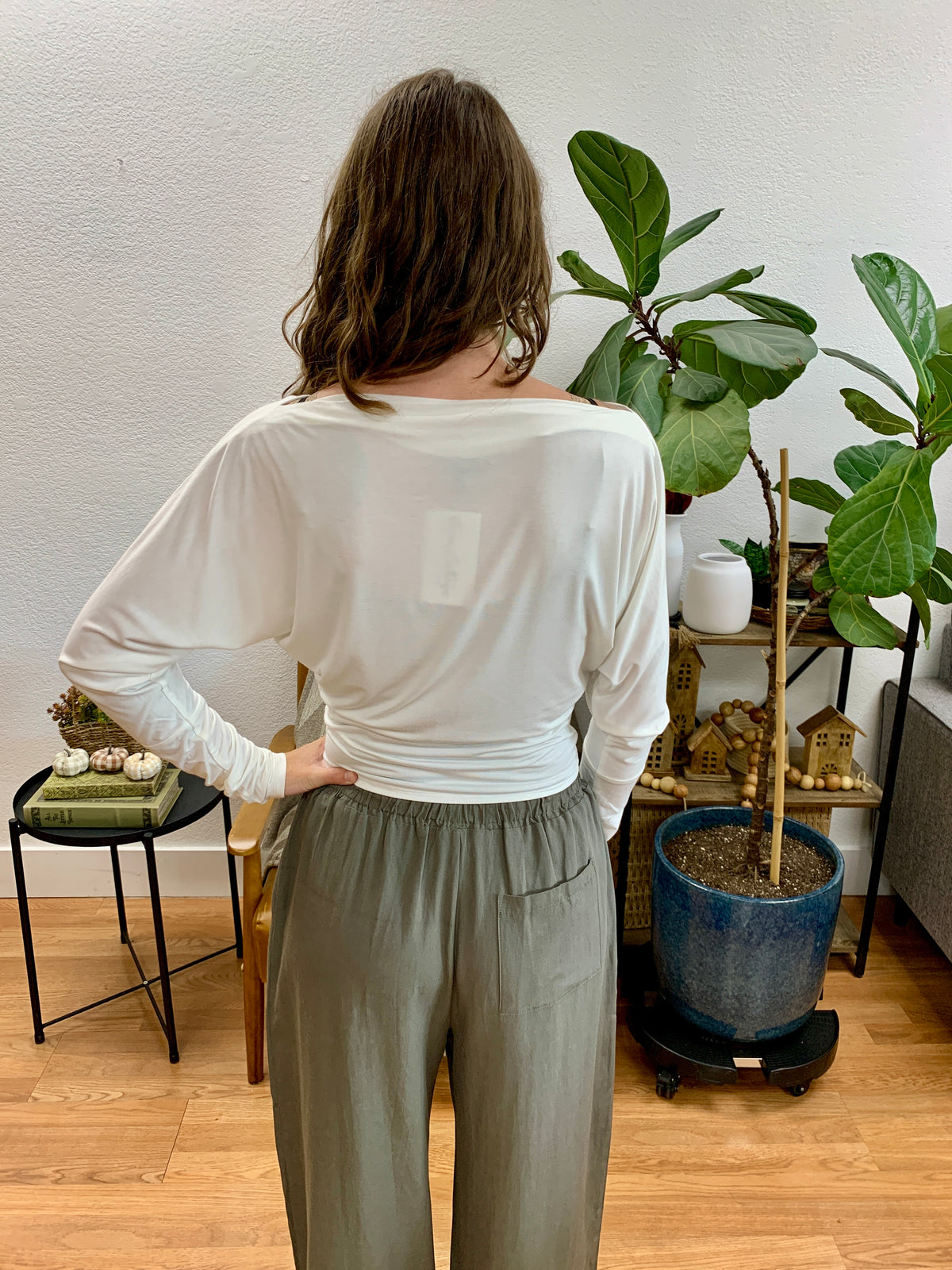 Ivory Dolman Long Sleeve Top