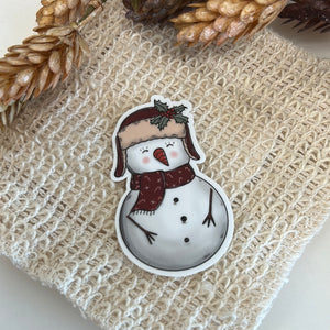 Snowman with Hat & Scarf Sticker