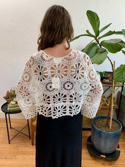 Crochet Tie Front Cardigan