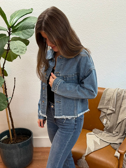 Denim Raw Edge Jacket