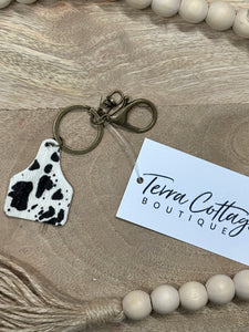 Cow Hide Keychains