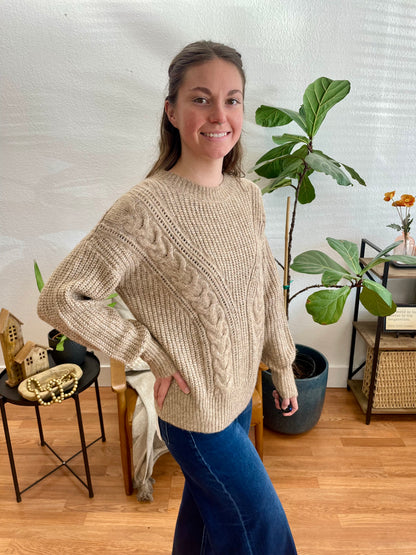 Taupe Cozy Plush Sweater - Terra Cottage