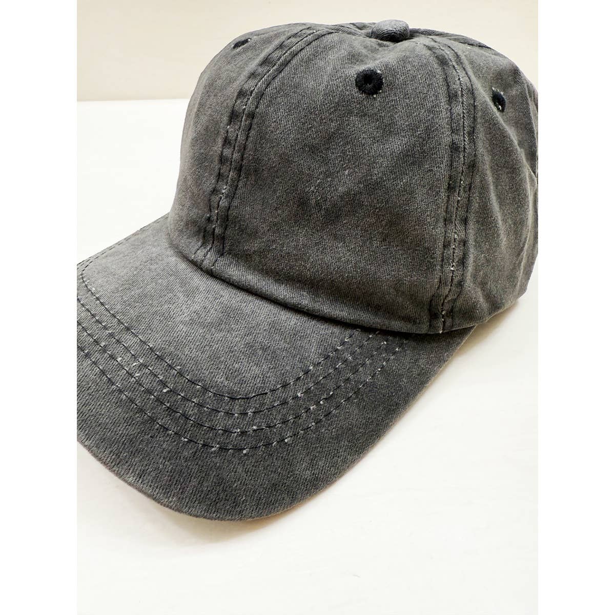 Black Classic Washed Baseball Cap - Terra Cottage