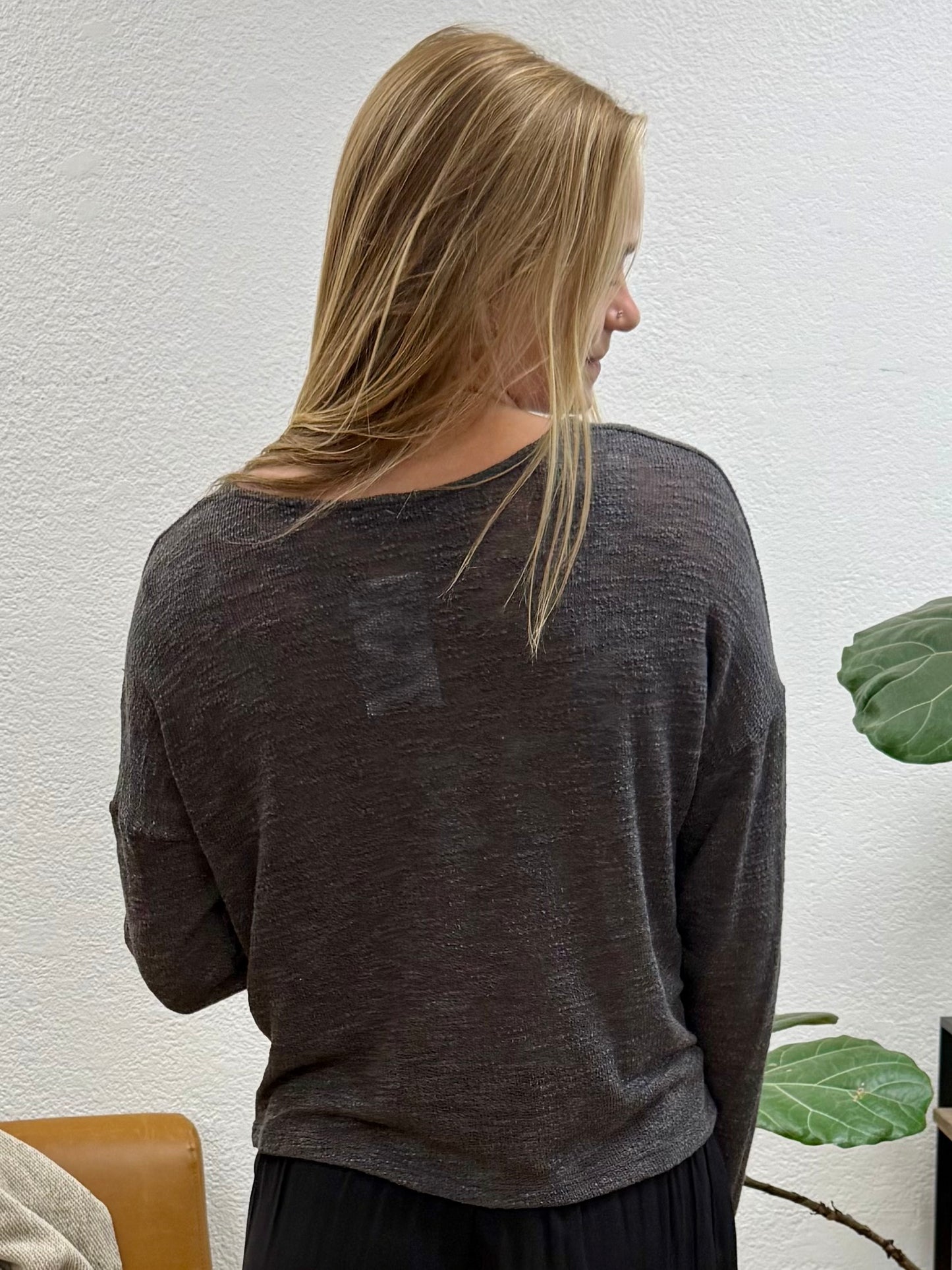 Deep Charcoal Lightweight Sweater