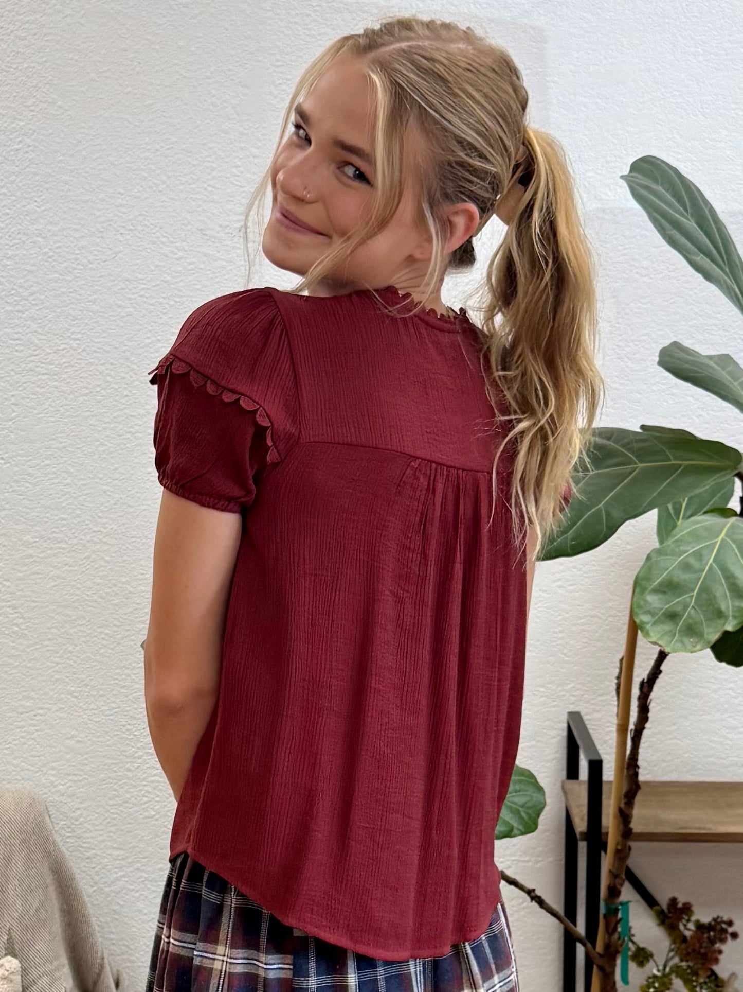 Brick Tie Detail Top