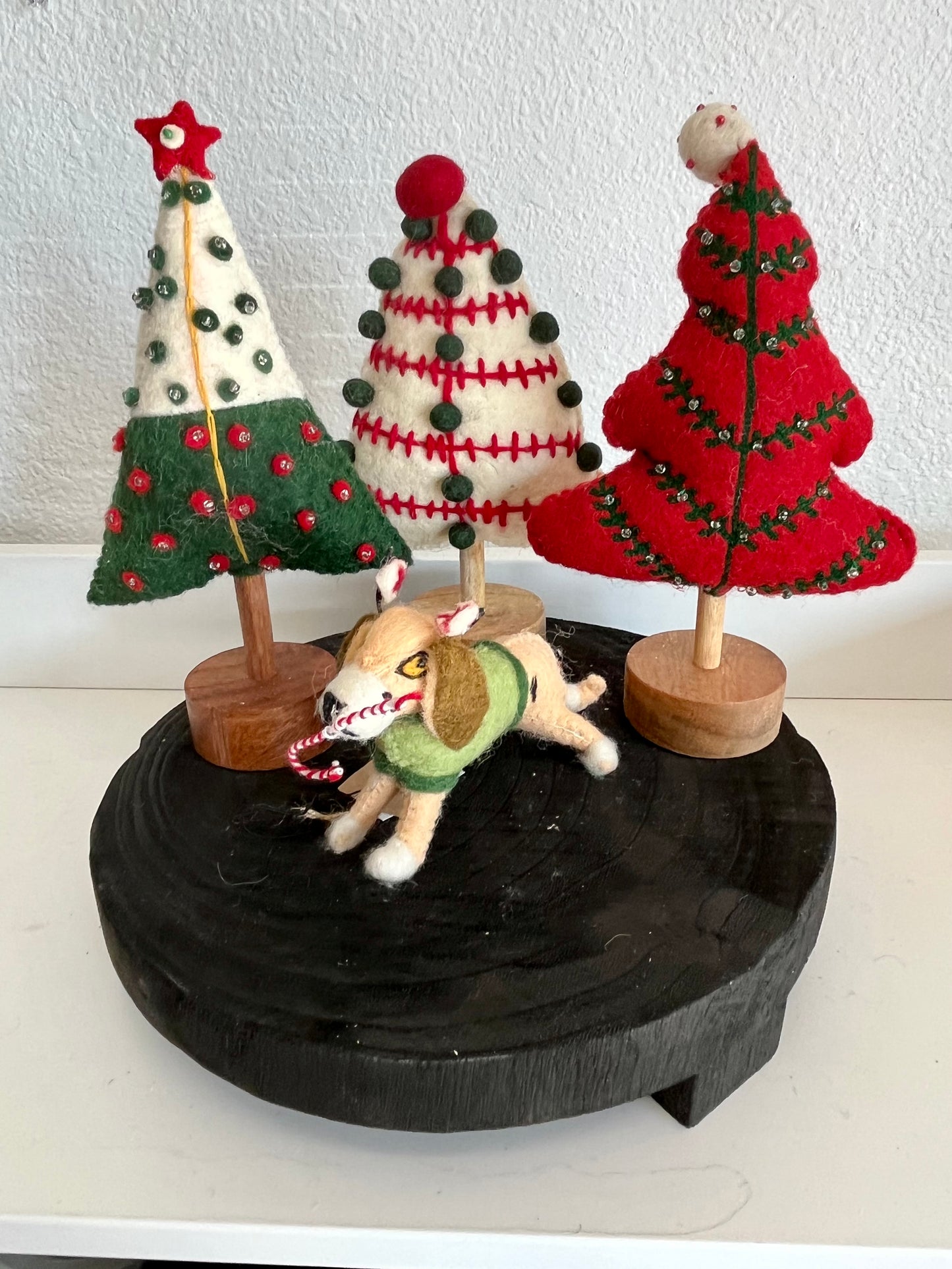 Wool Felt Dog Ornament