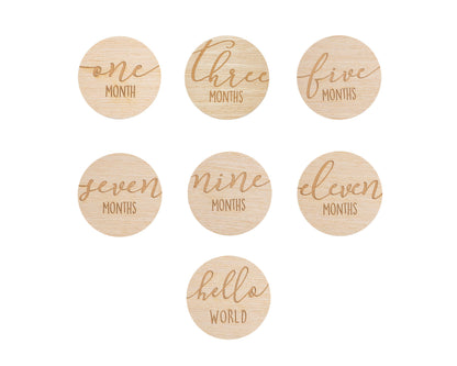 Wooden Reversible Monthly Milestone Photo Prop