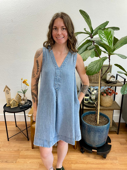 Denim Shift Dress