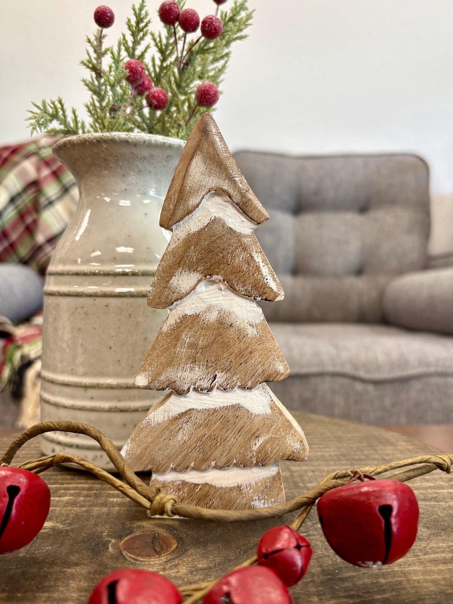 Tiered White Washed Tree