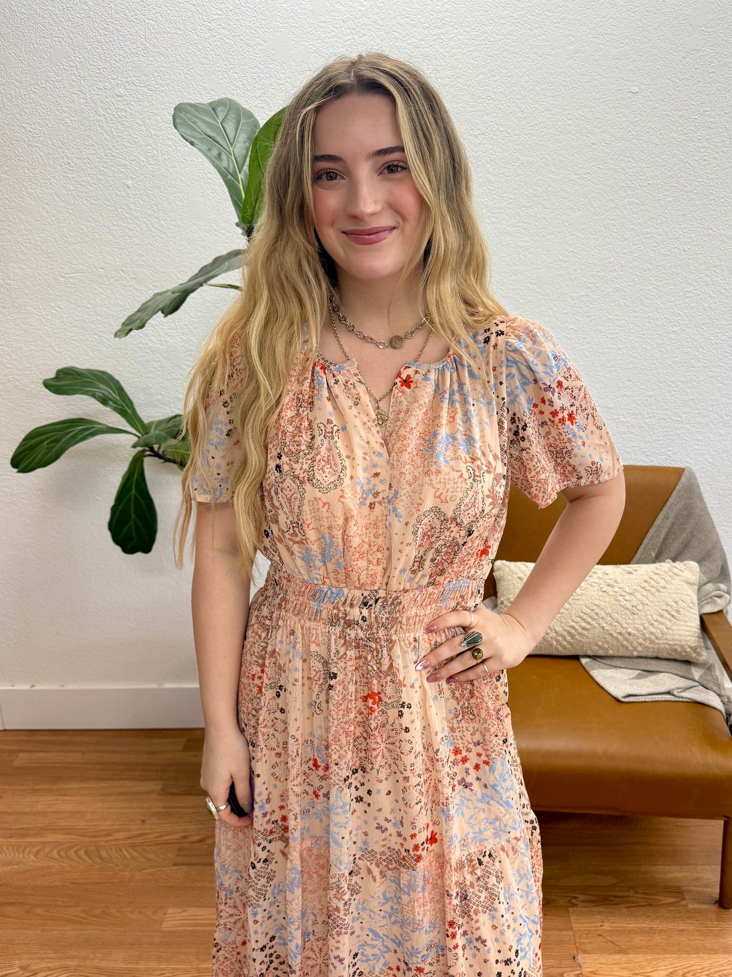 Blush Floral Dress