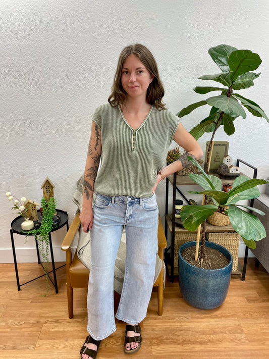 Risen Light Wash Slouchy Cropped Barrel Jeans