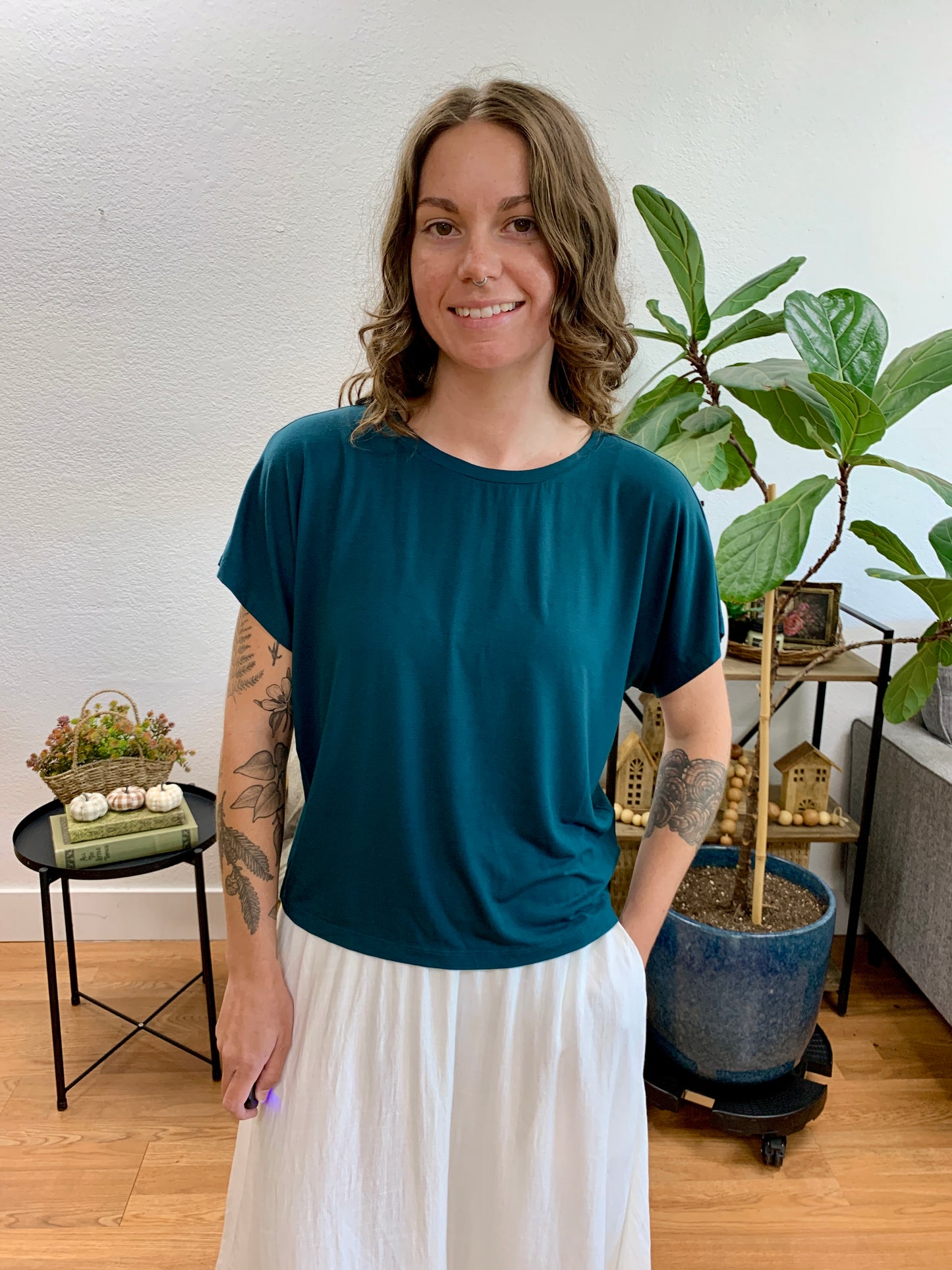 Hunter Green Soft Dolman Tee