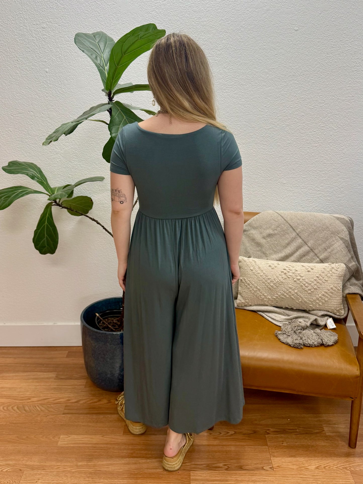 Ash Jade Double Layer Jumpsuit