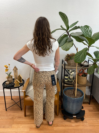 Risen Leopard Ankle Jeans