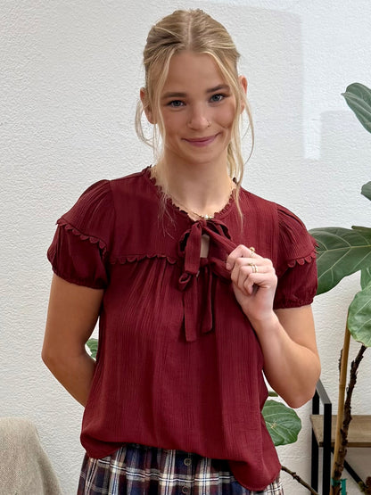 Brick Tie Detail Top