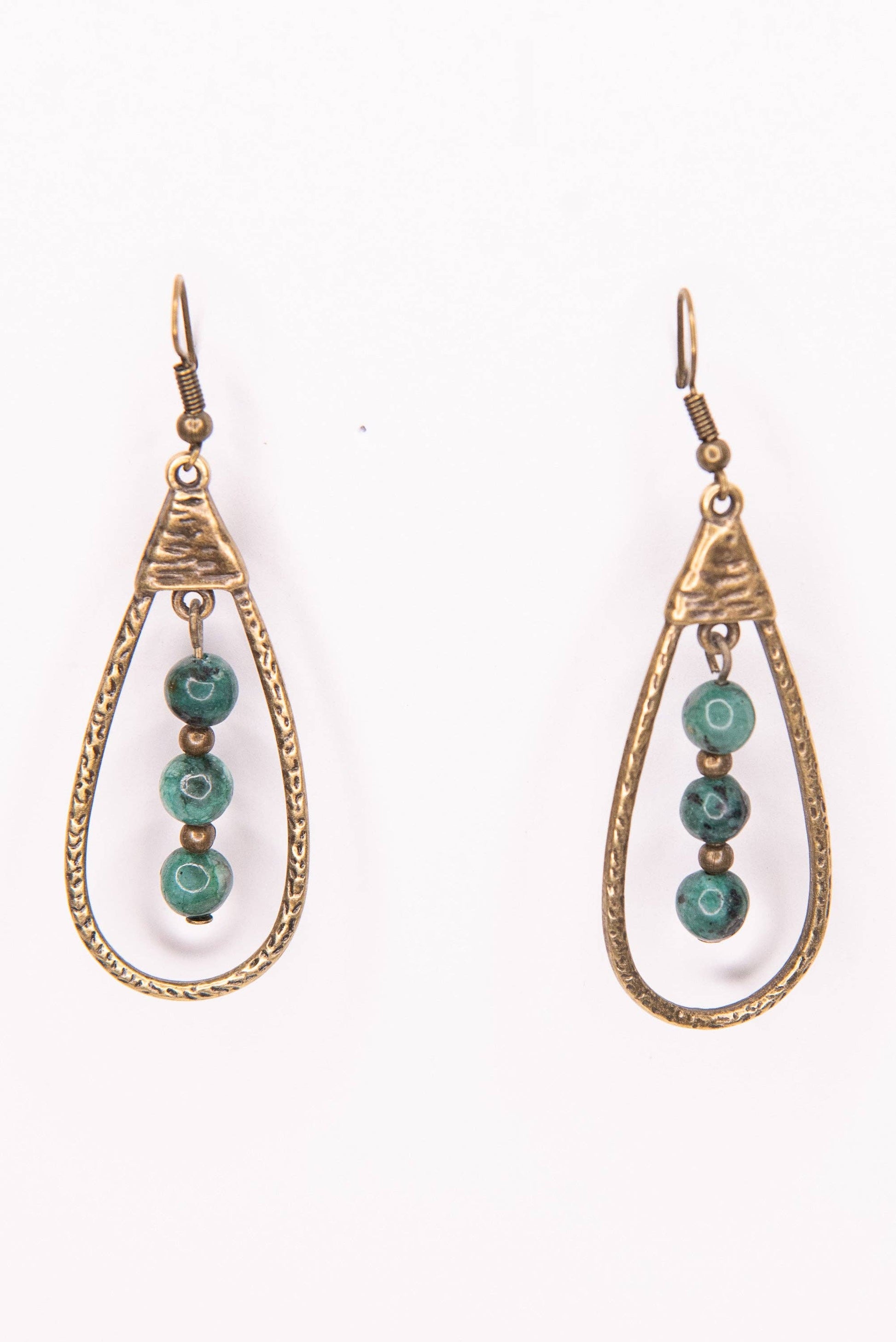 Sherri Earrings in African Turquoise - Terra Cottage