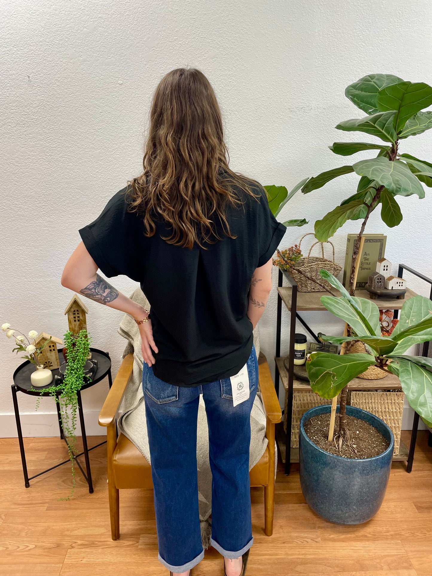 Risen Slouchy Cropped Boyfriend Jeans