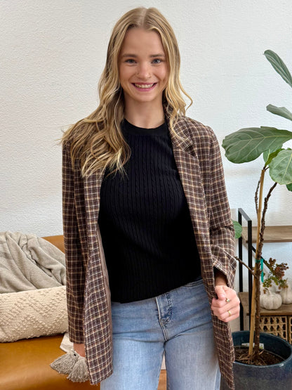 Brown Plaid Coat