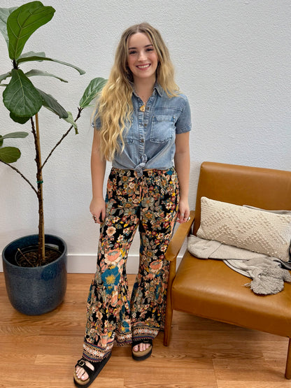 Black Flare Leg Pants
