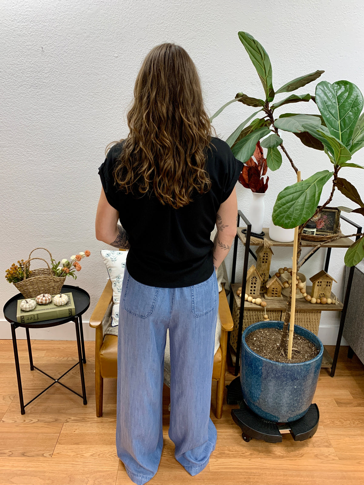 Chambray Pull on Pants