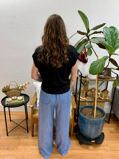 Chambray Pull on Pants