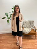 Taupe Flowy Cardigan