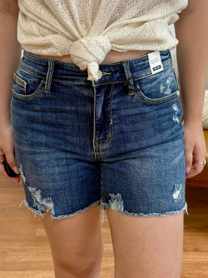 Judy Blue Hi-Low Mid Thigh Shorts