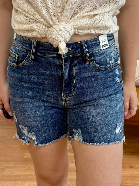 Judy Blue Hi-Low Mid Thigh Shorts
