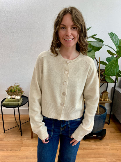 Oatmeal Essential Cardigan