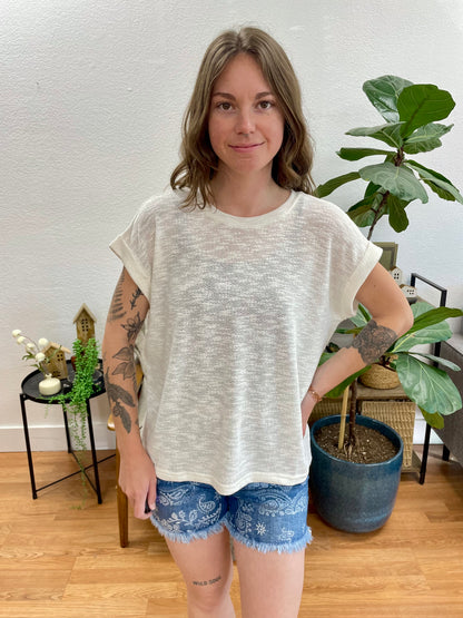 Ivory Hacci Slub Tee
