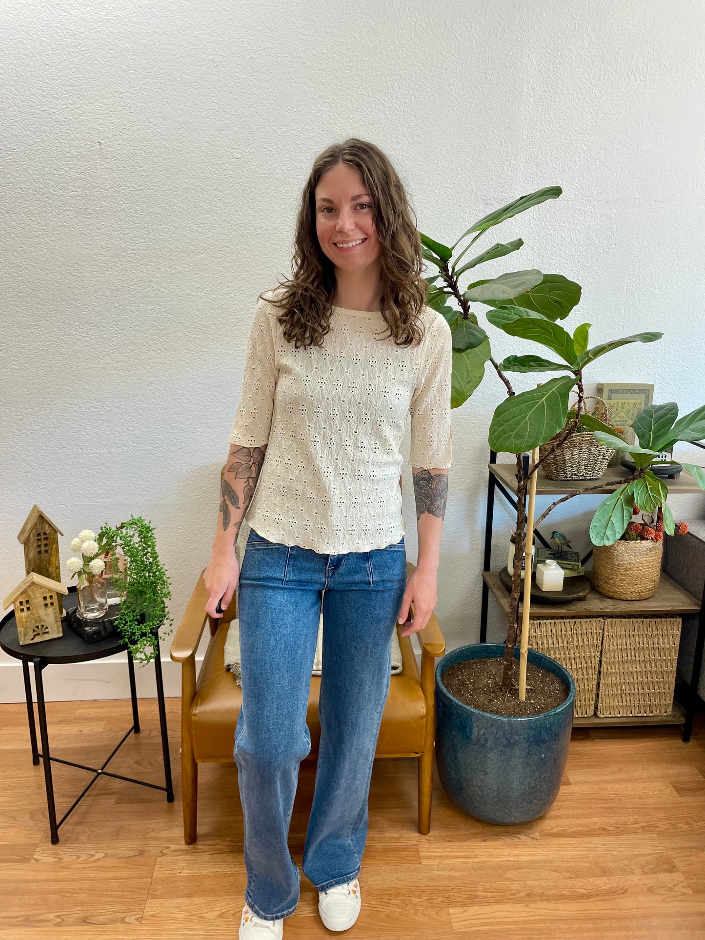 Mica Medium Wash Wide Leg Jeans