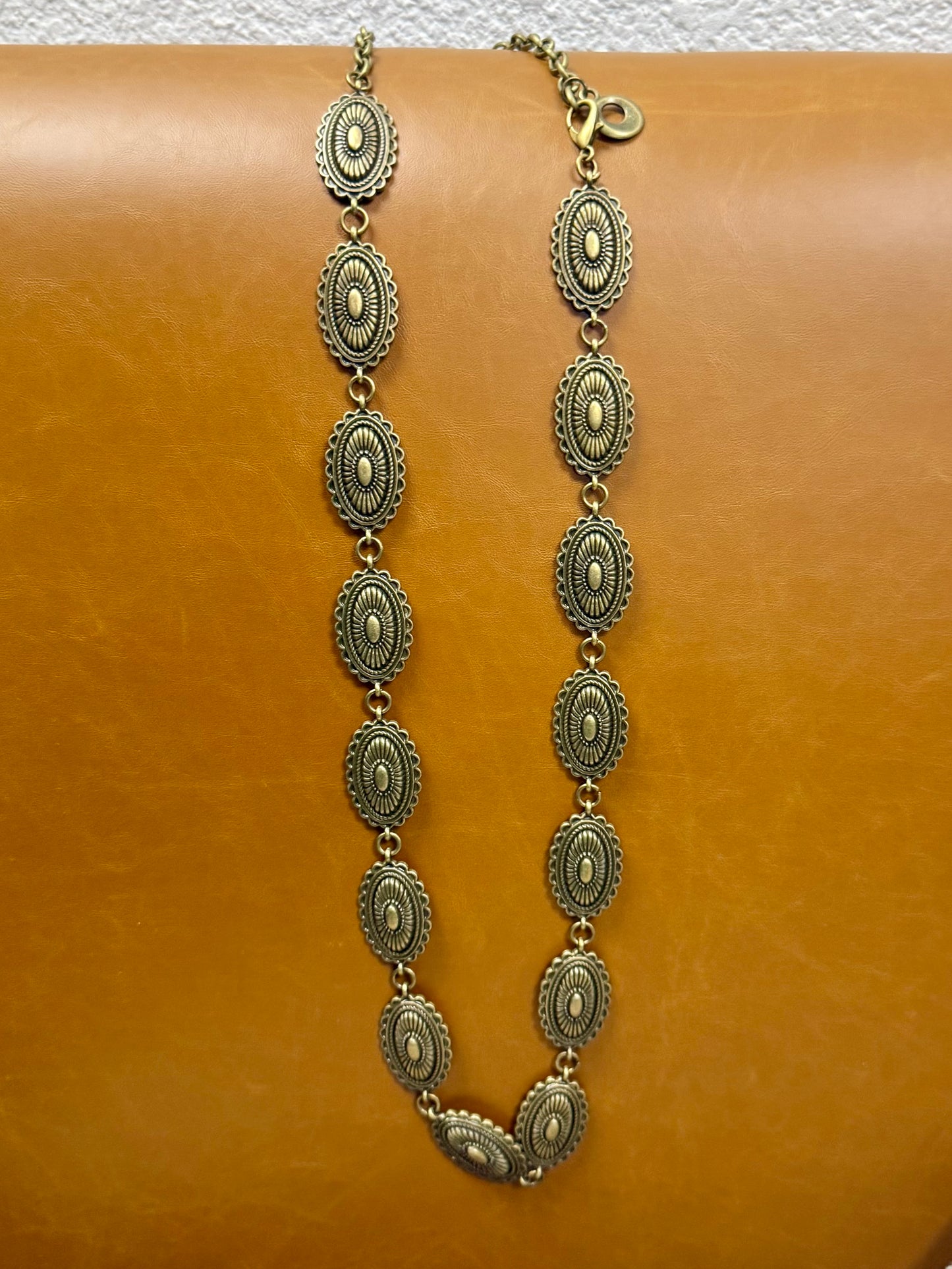Bronze Oval Chain Belt
