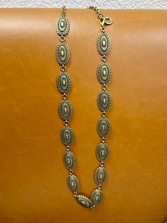 Bronze Oval Chain Belt
