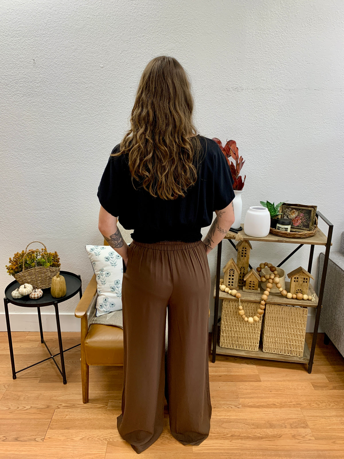 Chocolate Stretch Waist Pants