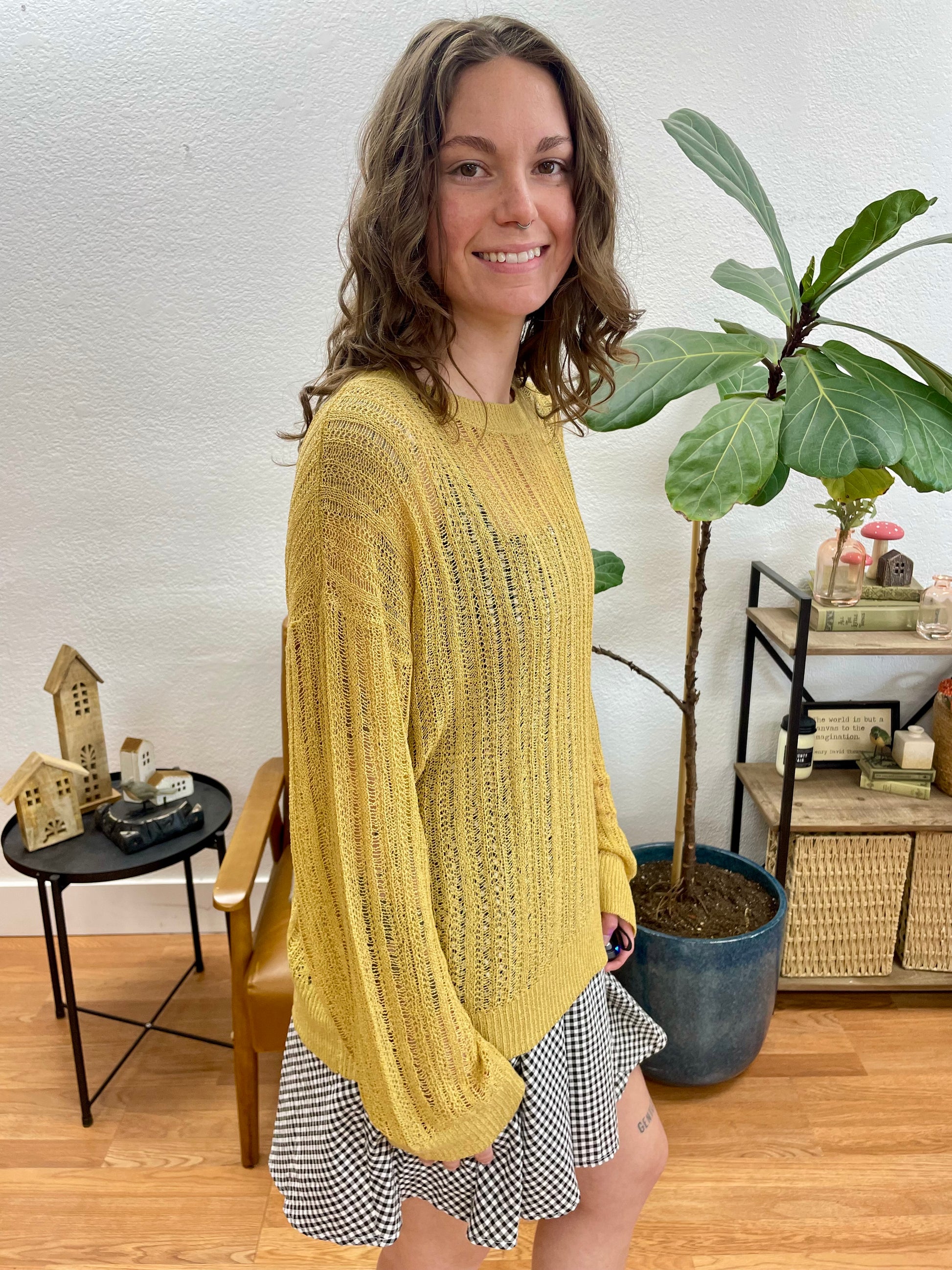 Sand Drop Shoulder Sweater - Terra Cottage