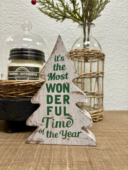 Christmas Carol Wooden Trees