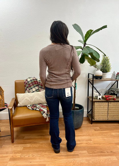 MICA Cats Eye Boot Cut Jeans