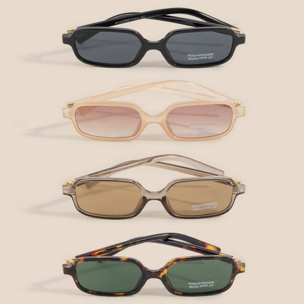 Classic Rectangle Lens Sunglasses - Terra Cottage