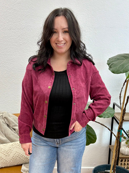 Plum Vintage Corduroy Jacket