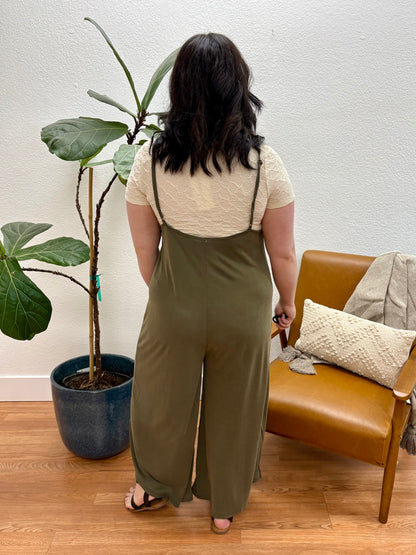 Olive Modal Cami Baggy Jumpsuit
