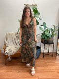 Midnight Floral Midi Dress