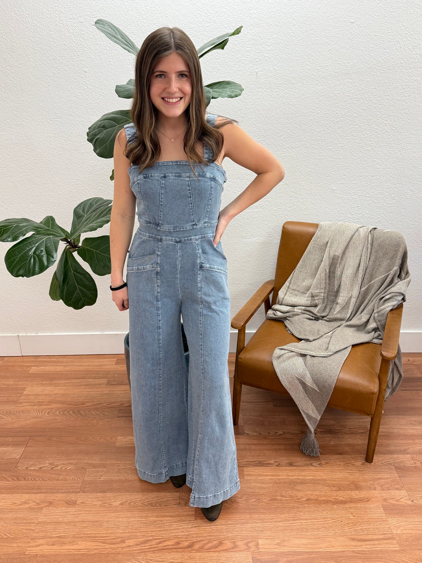 Denim Bootcut Jumpsuit