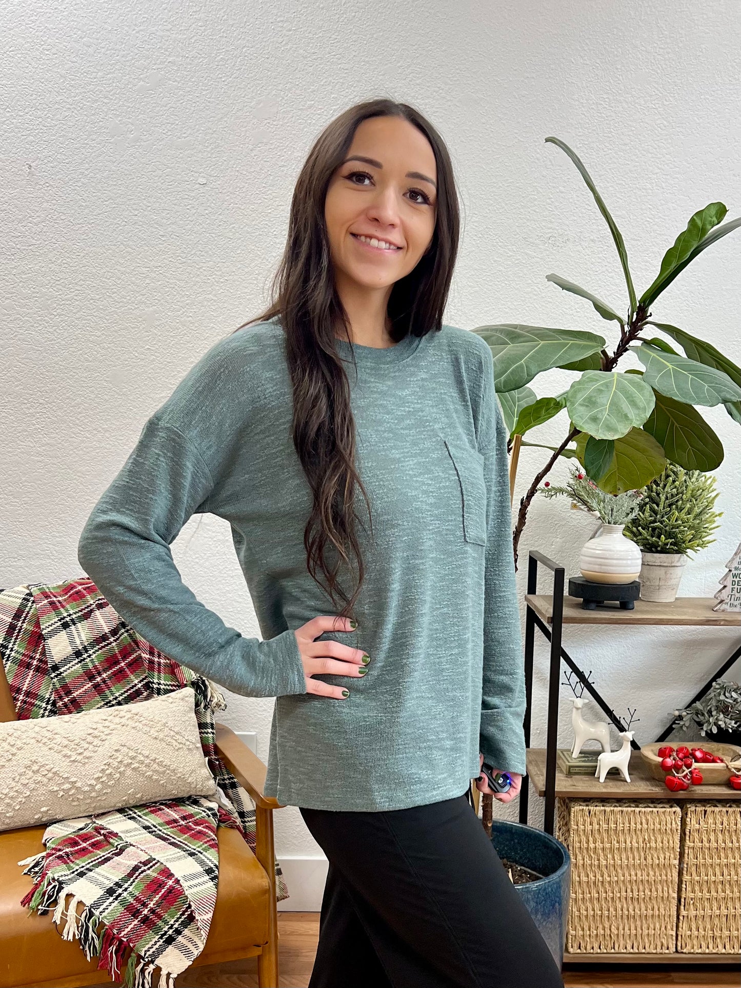 Jade Hacci Slub Long Sleeve